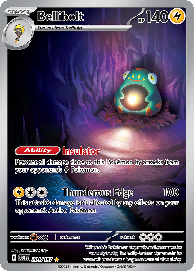 Bellibolt - Obsidian Flames - #201 - Pokemon TCG card