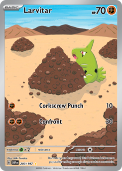 Larvitar #203 Larvitar - Obsidian Flames - #203 - Pokemon TCG card