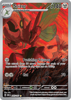 Scizor - Obsidian Flames - #205 - Pokemon TCG card