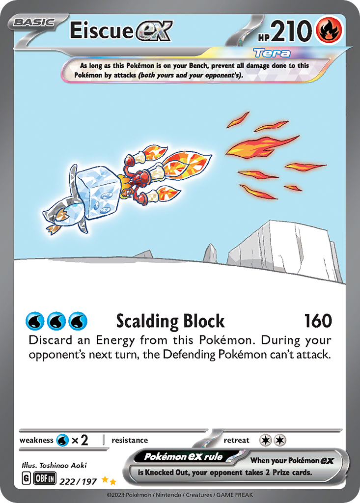Eiscue ex - Obsidian Flames - #222 - Pokemon TCG card