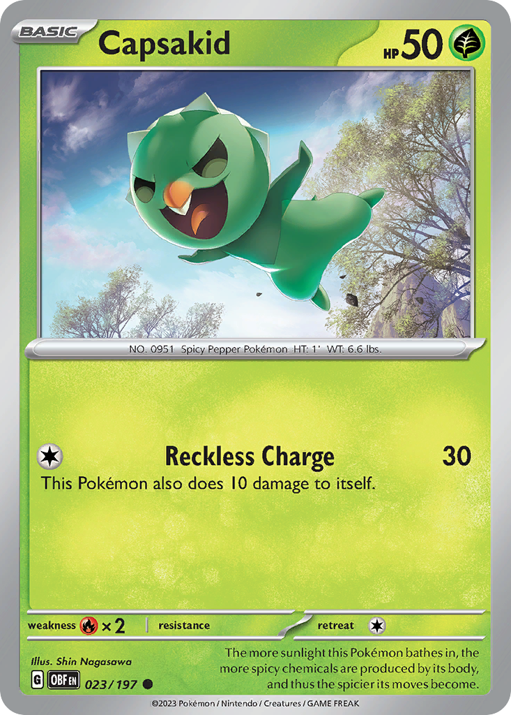 Capsakid - Obsidian Flames - #23 - Pokemon TCG card