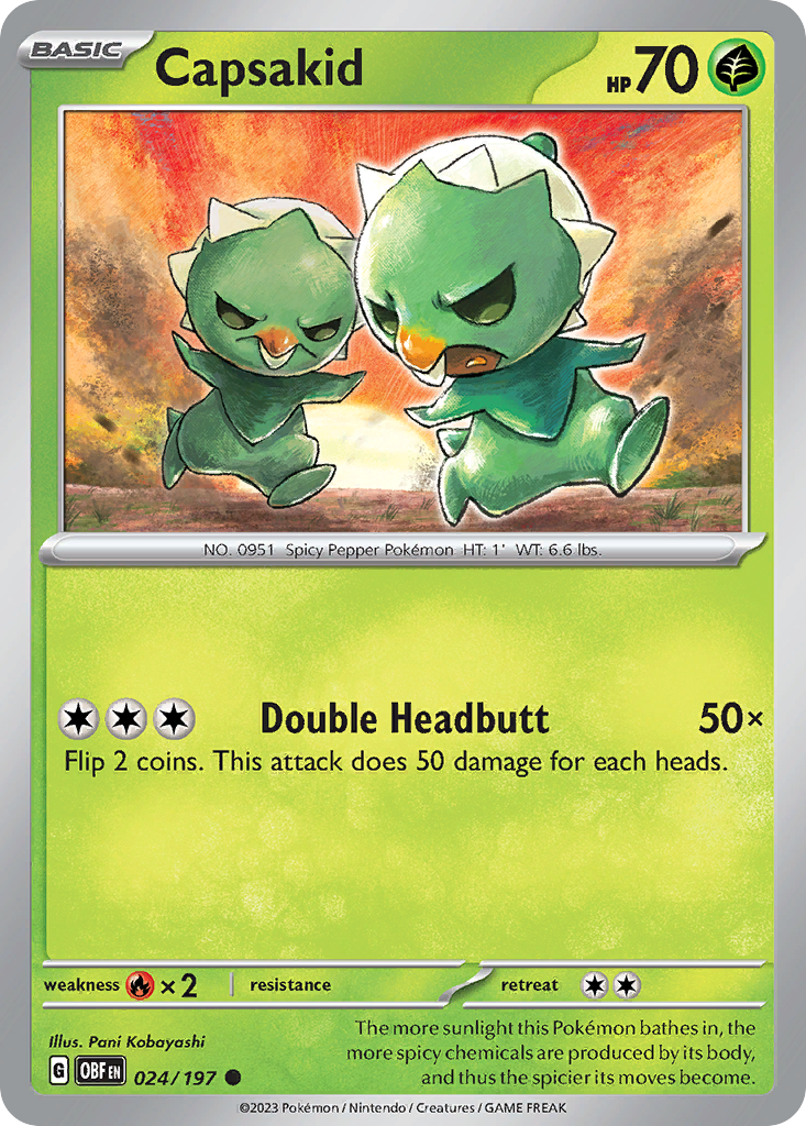 Capsakid - Obsidian Flames - #24 - Pokemon TCG card