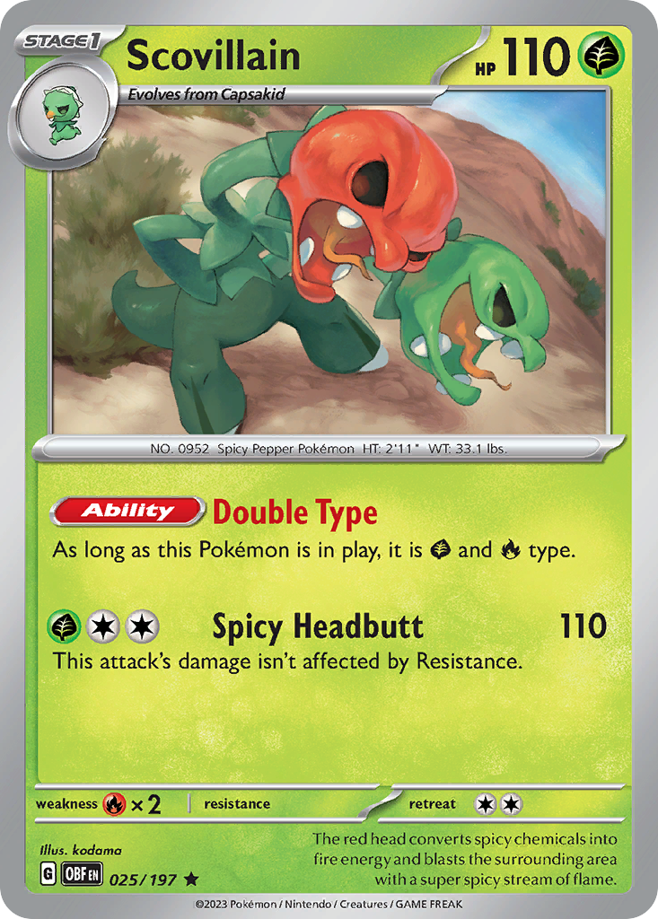 Scovillain - Obsidian Flames - #25 - Pokemon TCG card