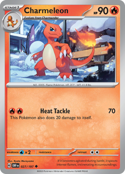 Charmeleon #27 Charmeleon - Obsidian Flames - #27 - Pokemon TCG card
