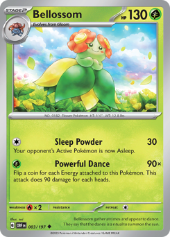 Bellossom #3 Bellossom - Obsidian Flames - #3 - Pokemon TCG card