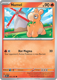 Numel #31 Numel - Obsidian Flames - #31 - Pokemon TCG card