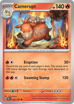 Camerupt - Obsidian Flames - #32 - Pokemon TCG card