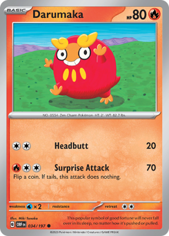 Darumaka #34 Darumaka - Obsidian Flames - #34 - Pokemon TCG card