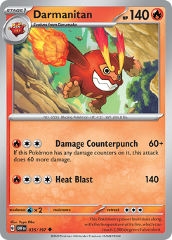 Darmanitan - Obsidian Flames - #35 - Pokemon TCG card