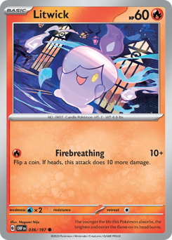 Litwick #36 Litwick - Obsidian Flames - #36 - Pokemon TCG card