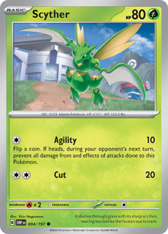 Scyther #4 Scyther - Obsidian Flames - #4 - Pokemon TCG card