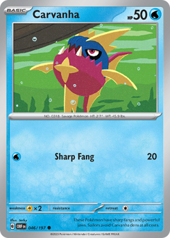 Carvanha - Obsidian Flames - #46 - Pokemon TCG card