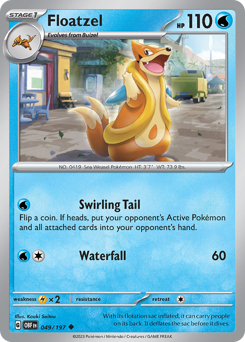 Floatzel - Obsidian Flames - #49 - Pokemon TCG card