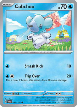 Cubchoo #53 Cubchoo - Obsidian Flames - #53 - Pokemon TCG card