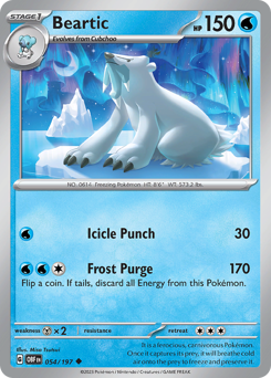Beartic - Obsidian Flames - #54 - Pokemon TCG card
