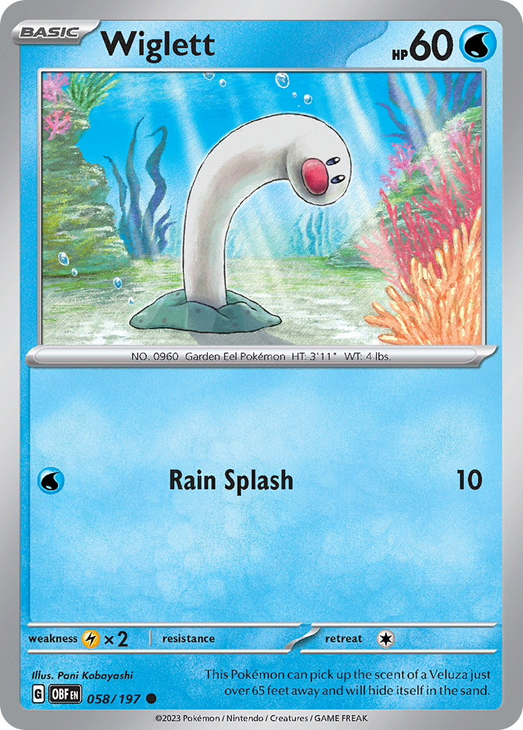 Wiglett - Obsidian Flames - #58 - Pokemon TCG card