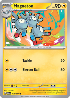 Magneton #64 Magneton - Obsidian Flames - #64 - Pokemon TCG card