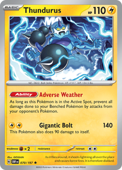 Thundurus - Obsidian Flames - #70 - Pokemon TCG card