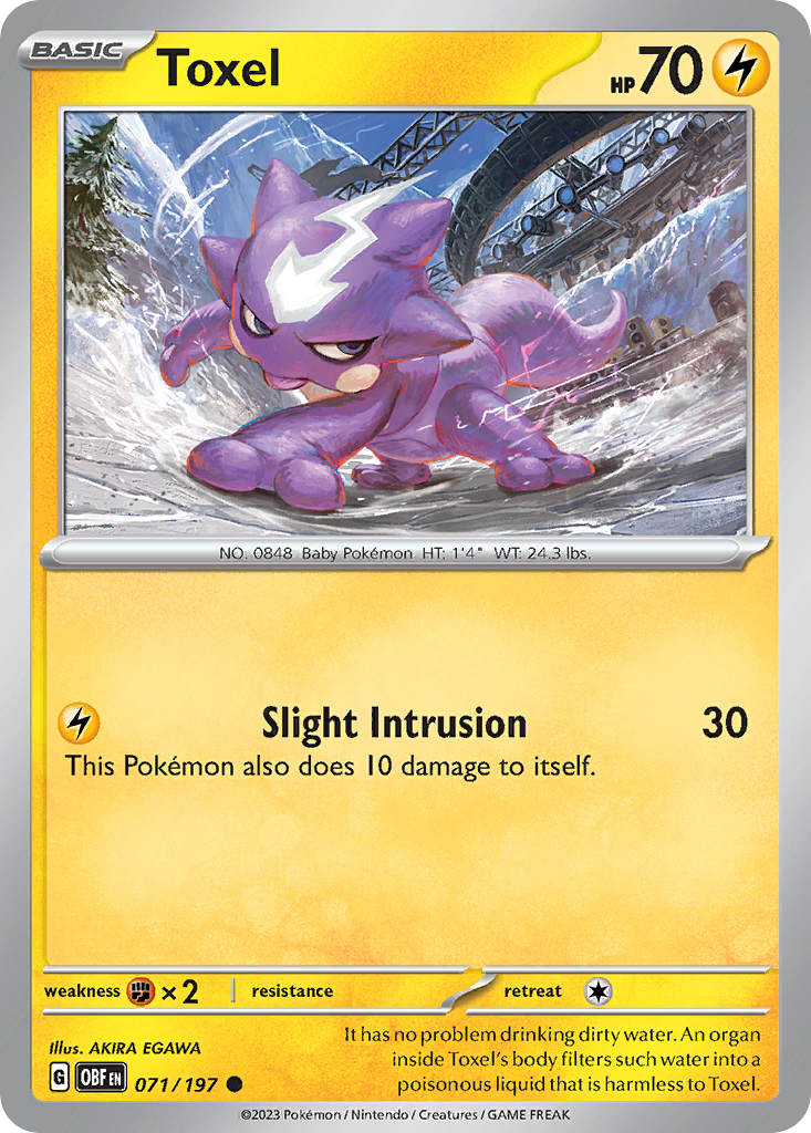 Toxel - Obsidian Flames - #71 - Pokemon TCG card