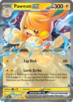 Pawmot ex - Obsidian Flames - #73 - Pokemon TCG card