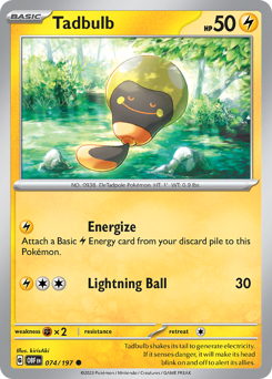 Tadbulb #74 Tadbulb - Obsidian Flames - #74 - Pokemon TCG card