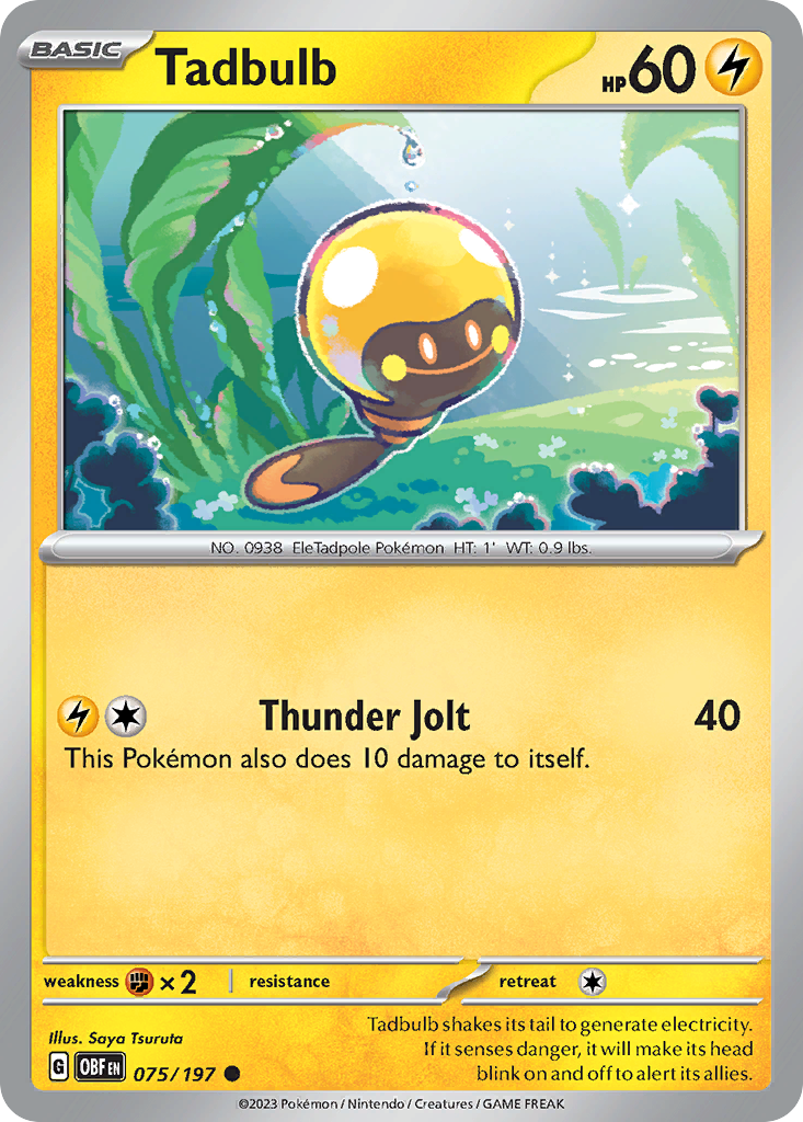 Tadbulb - Obsidian Flames - #75 - Pokemon TCG card