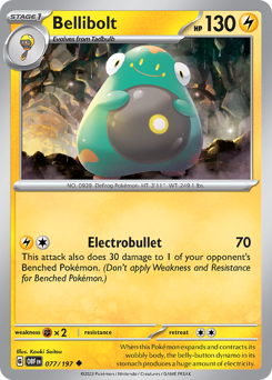 Bellibolt - Obsidian Flames - #77 - Pokemon TCG card