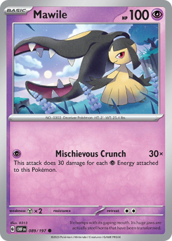Mawile #89 Mawile - Obsidian Flames - #89 - Pokemon TCG card