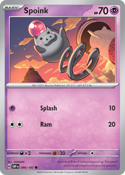 Spoink - Obsidian Flames - #90 - Pokemon TCG card
