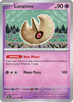 Lunatone #92 Lunatone - Obsidian Flames - #92 - Pokemon TCG card