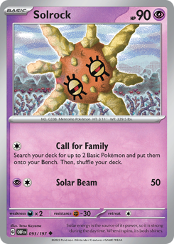 Solrock - Obsidian Flames - #93 - Pokemon TCG card