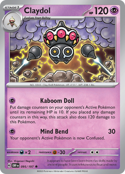 Claydol - Obsidian Flames - #95 - Pokemon TCG card