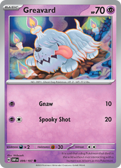 Greavard - Obsidian Flames - #99 - Pokemon TCG card