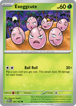 Exeggcute - 151 - #102 - Pokemon TCG card