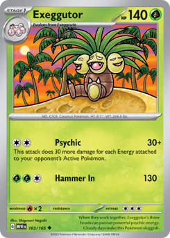Exeggutor - 151 - #103 - Pokemon TCG card