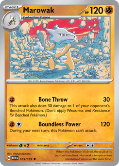 Marowak #105 Marowak - 151 - #105 - Pokemon TCG card