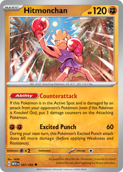Hitmonchan - 151 - #107 - Pokemon TCG card