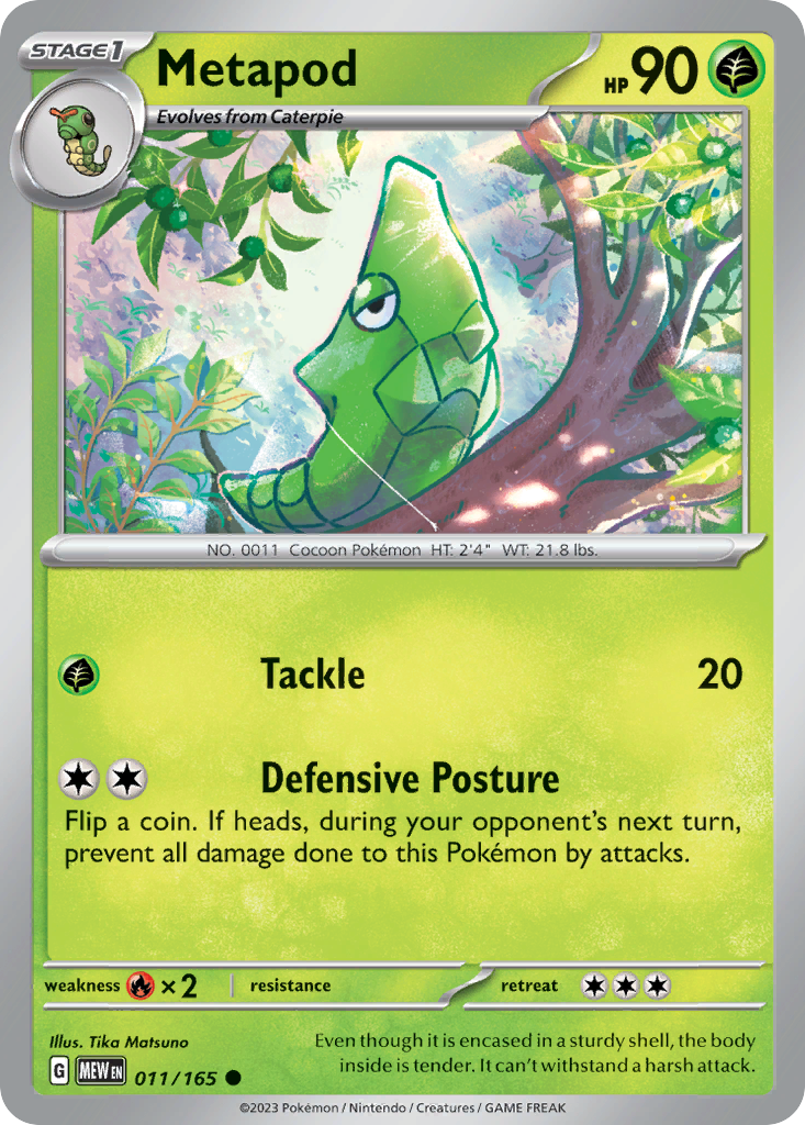 Metapod - 151 - #11 - Pokemon TCG card