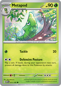 Metapod #11 Metapod - 151 - #11 - Pokemon TCG card
