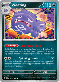 Weezing - 151 - #110 - Pokemon TCG card