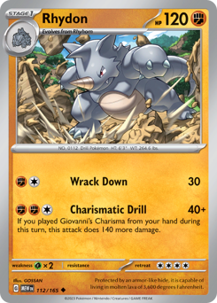 Rhydon #112 Rhydon - 151 - #112 - Pokemon TCG card