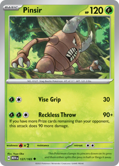 Pinsir #127 Pinsir - 151 - #127 - Pokemon TCG card