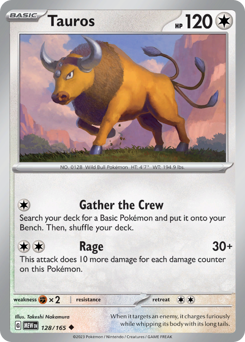Tauros - 151 - #128 - Pokemon TCG card