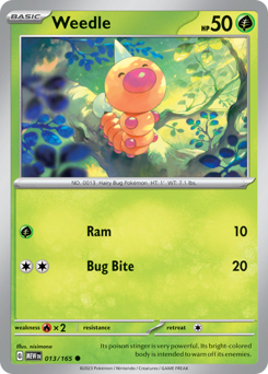 Weedle - 151 - #13 - Pokemon TCG card