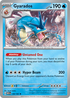 Gyarados - 151 - #130 - Pokemon TCG card