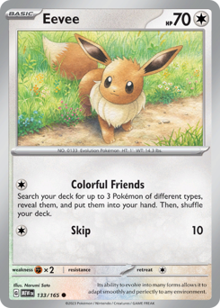 Eevee - 151 - #133 - Pokemon TCG card