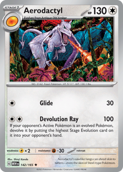Aerodactyl - 151 - #142 - Pokemon TCG card