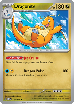 Dragonite - 151 - #149 - Pokemon TCG card