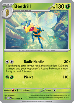 Beedrill - 151 - #15 - Pokemon TCG card