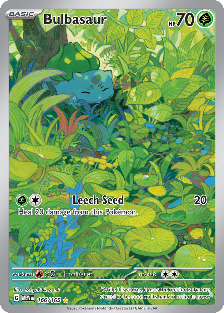 Bulbasaur - 151 - #166 - Pokemon TCG card